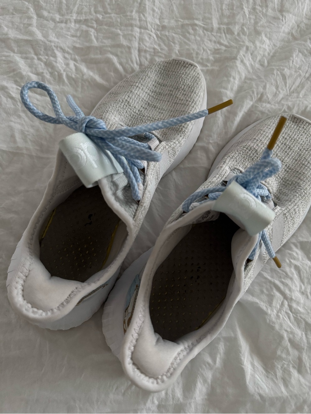 Adidas Women’s Kaptir X Cloudfoam Sneakers Cloud White Glow Blue - Picture 10 of 10